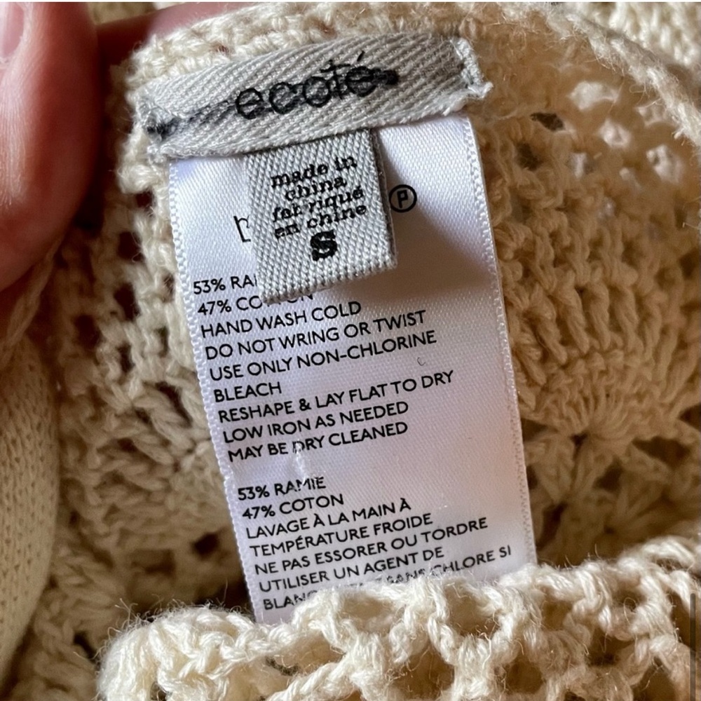 Ecote Cotton Sheer Crochet Maxi Dress - Picture 6 of 7